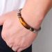 Natural For Men Trendy Fashion Personality Cool Titanium Steel Chain Spliced Tiger Eye Stone Men's Bracelet_ipsvogv.com