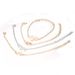 Fashionable And Personalized Five Pointed Star Heart Connected Unicorn Electroplating Mixed Color 4-piece Set Of_ipsvogv.com