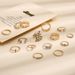 Instagram Bohemia 15 Piece Set With Diamond Inlaid Cross Flower Branch For Women's Wedding Festival Crystal Ring_ipsvogv.com