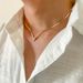 Men's And Women's Fashion Temperament New V-shaped Flat Snake Chain Necklace, Thin Ins Niche Design Simple Collarbone Chain Jewelry_ipsvogv.com