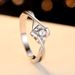 S925 Sterling Silver Ring For Women Platinum Moissanite Ring Angel Kiss Simulation Diamond Ring_ipsvogv.com