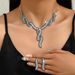 Women’s Jewelry Set Fashion Brand New Necklace And Earrings Setn Elegant Ladies Clavicle Necklace Earrings Bride Diamond Banquet Necklace_ipsvogv.com