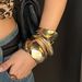 exaggerated Ins Alloy Wide Spring Open Bracelet Punk Irregular Hug Bracelet Jewelry For Women_ipsvogv.com