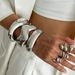 braclet Exaggerated Ins Heavy Metal Smooth Bracelet Geometric Design Personality Wide Bracelet_ipsvogv.com