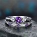 Fashion Versatile Zircon Women's Two Piece With Micro Set Green Ring Jewelry_ipsvogv.com