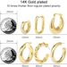 Hot Selling 6 Pairs Set Fashionable Antiallergic Titanium Earrings With 14K Gold Plating High-End Earrings | Round And Thick Earring Set_ipsvogv.com