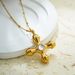 High End Fashion Necklace Real Gold Niche Personality Light Luxury Gemstone Cross Necklace For Women_ipsvogv.com