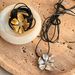 Unisex Gold Plated Titanium Steel 200CM Flower Stacking Retro Flower Leather Rope Necklace_ipsvogv.com
