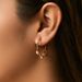 Copper plated K real gold C shaped atmospheric personality earrings environmentally friendly color hand wound pearl design niche temperament earrings_ipsvogv.com