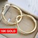 Longrui Exaggerated Fashion Simple Gold Large Round Exquisite Glossy Earrings_ipsvogv.com
