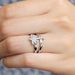 Sanjie Fashion Coconut Tree Zircon Feminine Style, Simple Fork Japanese And Korean Diamond Set Tail Ring, Creative_ipsvogv.com