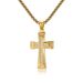 Niche design full diamond titanium steel cross necklace personality hip hop men and women trendy wear accessories_ipsvogv.com