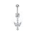 Women's Jewelry Stainless Steel Zircon Belly Button Ring Fashionable Personality Oil Drop Micro Inlaid Belly Button Ring Belly Button Nail_ipsvogv.com