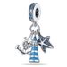 Women's Jewelry Ocean Blue Wind Dolphin Seahorse Pendant Beads White Copper Plated 925 Silver DIY Jewelry Accessories_ipsvogv.com