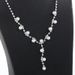 Jewelry For Women Korean And Japanese Style Natural Earrings High Gloss Rhinestone Accessories Pearl Necklace Two-Piece Set_ipsvogv.com