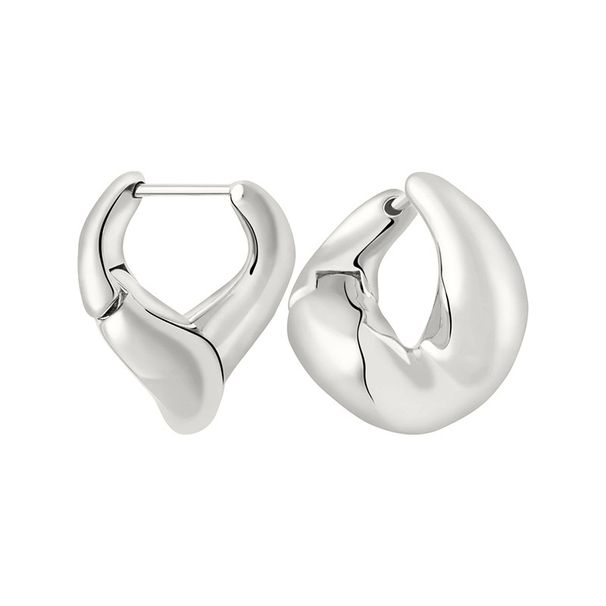 Women's Jewelry S925 Silver Needle Heavy Metal Glossy Personality Earrings Simple Cold Style Retro Earrings_ipsvogv.com