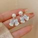 Women’s Jewelry Set Fashion Earrings Autumn And Winter Pearl Zircon Silver Needle Simple And Versatile Light Luxury Metallic Accessories_ipsvogv.com