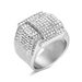 316 Stainless Steel/Titanium Steel Gold-Plated Full Diamond Luxurious Hip-Hop Ring_ipsvogv.com
