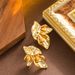 Silver Needle Exaggerated Elegant Wind Leaf For Women, Small And Trendy, High End, Plated With Genuine Gold Earrings_ipsvogv.com
