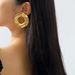 E11869 Exaggerated Large Circle ZA Creative Alloy Irregular Geometry Cold Wind Earrings_ipsvogv.com