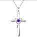 Hot Sale Easter Heart Shaped Cross Diamond Pendant Necklace European And American Fashion Personality Simple Ladies Jewelry_ipsvogv.com