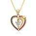 Bohemian Style Pink Love Rose Zircon Oil Drop Necklace Fashion OL Micro Inlaid Copper Plated 14K Real Gold Jewelry_ipsvogv.com