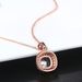 Unisex popular square chain women's pendant necklace, genuine gold plated jewelry_ipsvogv.com