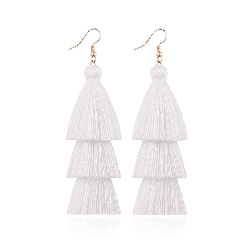 Handmade tassel earrings for women retro ethnic style long earrings Bohemian personality earrings jewelry earrings_ipsvogv.com