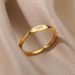 1 Piece Simple Style Number Stainless Steel Inlaid Gold Rings_ipsvogv.com