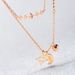 High Quality Double Layer Star And Moon Necklace Female Element Crystal Star Moon Clavicle Chain_ipsvogv.com