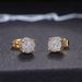 Unisex popular full diamond hip hop men's earrings zircon micro inlaid color separated electroplated round earrings_ipsvogv.com