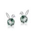 Cute Rabbit Ears Green Moss Earrings S925 Silver Inlaid Water Grass Agate Earrings_ipsvogv.com