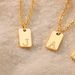 new letter square pendant necklace stainless steel necklace 26 English letter men and women necklace_ipsvogv.com