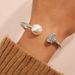 ins exaggerated personality retro simple temperament pearl alloy open bracelet jewelry_ipsvogv.com