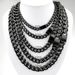 316L Stainless Steel Black Tone Hip Hop Necklace for Mens Chain Width: 9~16mm_ipsvogv.com