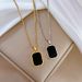 【 Full Body Titanium Steel 】 Geometric Square, Personalized, Minimalist, Genuine Gold Necklace In The Furnace, Female_ipsvogv.com
