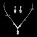 PURE DROP - Zircon Bridal Jewelry Set (Minimalist Water Drop Necklace & Earrings, Wedding Essentials)_ipsvogv.com