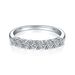 S Pure Silver Mosang Diamond Seven Princess Pai Shou Net Red Closed Ring Fashion Simple And Versatile_ipsvogv.com