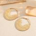 Bohemian Style Exaggerated Personality Large Hollow Round Women's C-shaped Earrings_ipsvogv.com