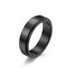 Men's Jewelry Simple Plain Ring With Engraving Stainless Steel Smooth Rotating Ring Cool Neutral Style Genderless Couple Ring_ipsvogv.com