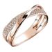 Cao Shi's New Simple And Personalized X-shaped Double Color Women's Zircon Copper Ring Jewelry_ipsvogv.com