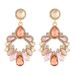 Fashionable colorful multi layer water drop earrings, charming water glass geometric shape temperament and versatile earrings_ipsvogv.com