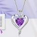 Women’s Jewelry Set Fashion hot selling necklace for women fashion, colored zircon love pendant, Valentine's Day Mother's Day gift_ipsvogv.com