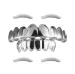 Hip Hop Grillz 2023 New Fashion Environmental Gold Plated Dental Grills Wholesale Halloween Teeth Braces 2-Piece Set_ipsvogv.com