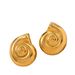 Ins Trendy Internet Celebrity New Fashion Exaggerated Gold-Plated Conch Beach Style Drop Earrings_ipsvogv.com