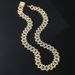 Punk flip buckle hiphop Cuban chain prism 15mm men's necklace trendy accessory_ipsvogv.com