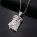 Hip-Hop Versatile Accessories Alloy Gold-Plated Diamond-Studded Old Man Pendant Braided Necklace_ipsvogv.com