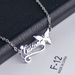 【Private】DIY Stainless Steel Ribbon Butterfly Electroplated Gold Couple English Letter Necklace_ipsvogv.com