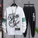 Men's Clothing Casual sports suit sweatshirt men's spring and autumn printed men's autumn clothes loose two piece suit men's clothing wholesale_ipsvogv.com