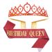 Rose Gold Birthday Party Decoration BIRTHDAY GIRL QUEEN Crown Strap Girls Etiquette Belt_ipsvogv.com